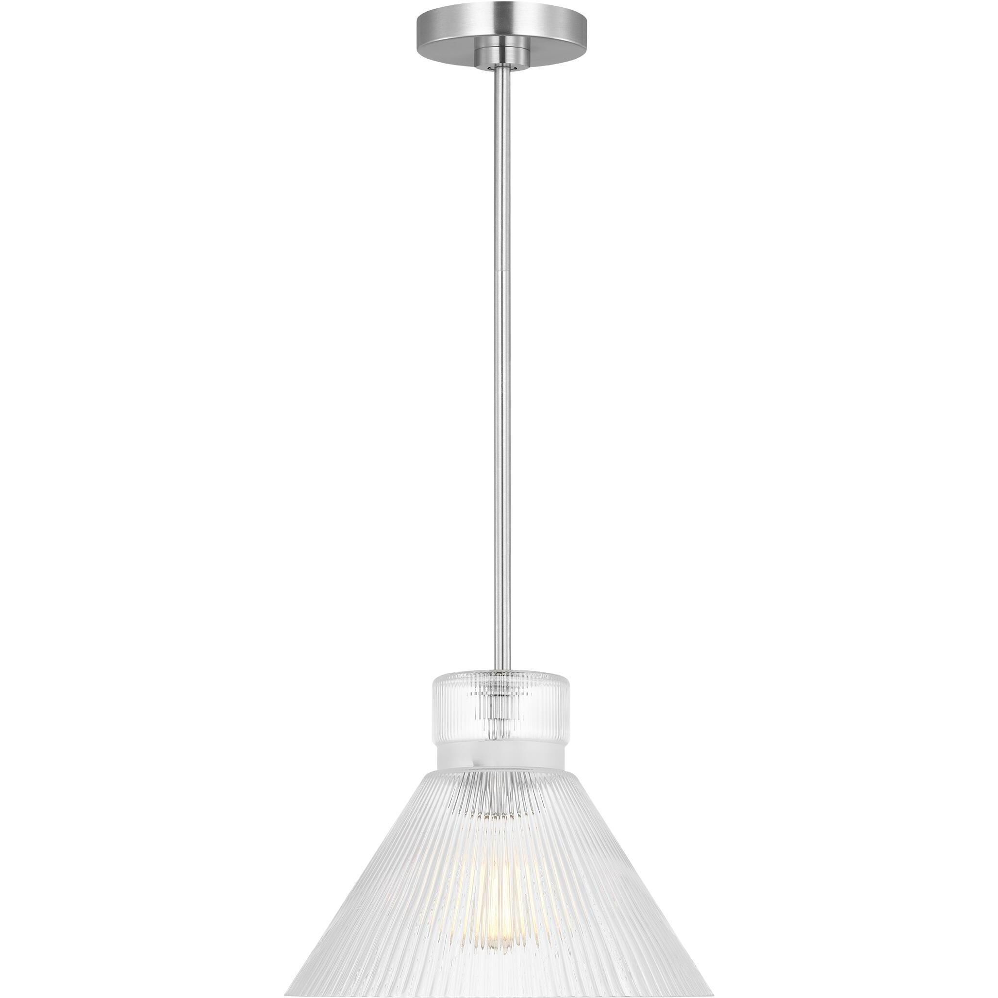 Drew & Jonathan Liouet 1 Light 12 inch Brushed Nickel Pendant Ceiling Light, Medium