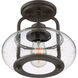 Trilogy 1 Light 10 inch Old Bronze Semi-Flush Mount Ceiling Light