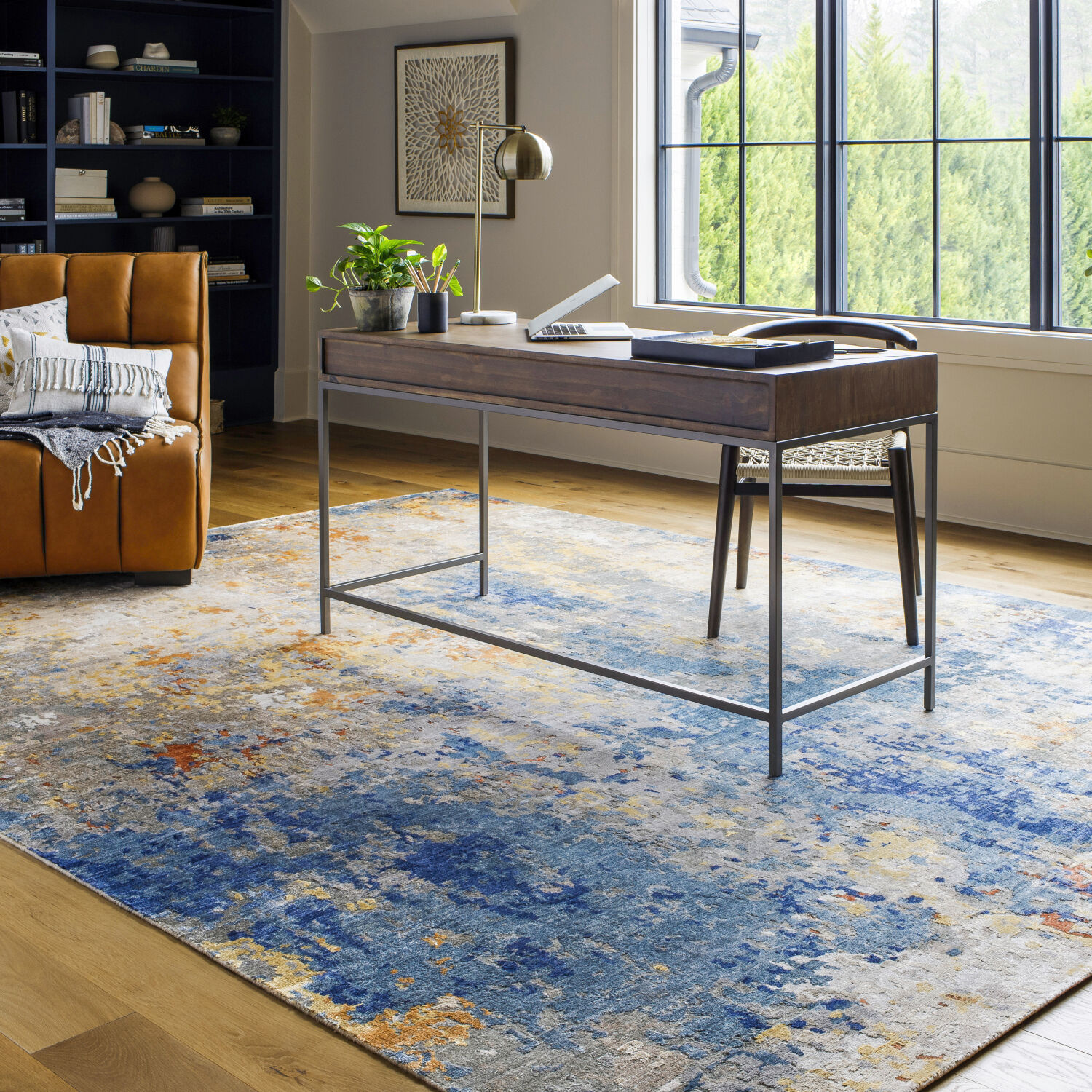 Imola 72 X 48 inch Navy Rug in 4 X 6, Rectangle