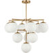 Nube LED 26 inch Satin Brass Chandelier Ceiling Light