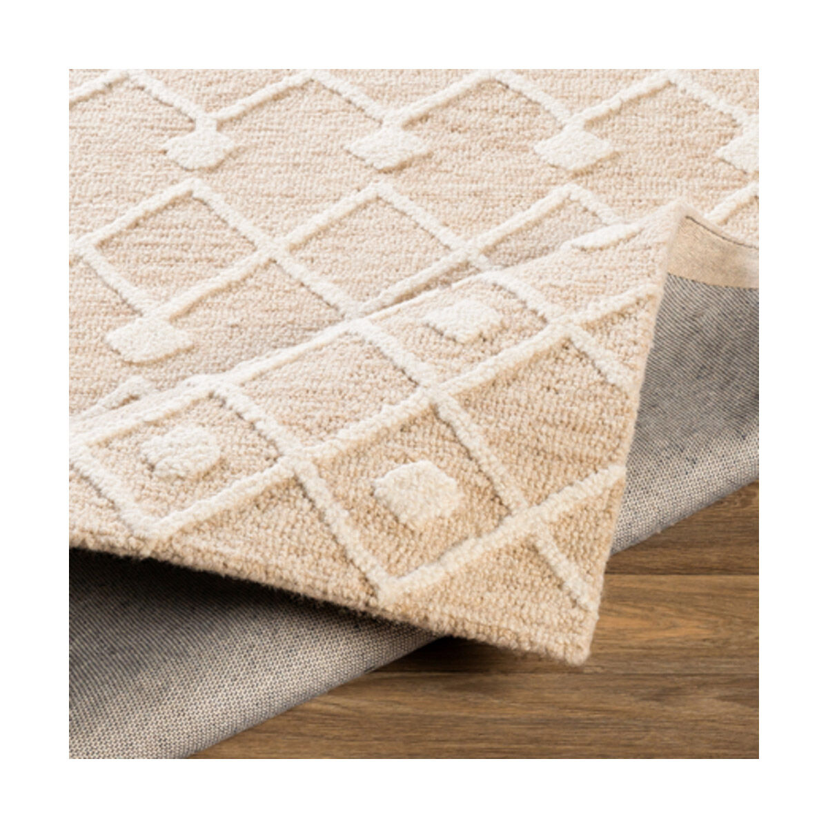 Izmir 90 X 60 inch Khaki/Ivory Rugs in 5 x 8