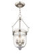 Jefferson 3 Light 10 inch Brushed Nickel Chain Lantern