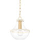 Alaina 1 Light 10.5 inch Aged Brass Pendant Ceiling Light