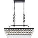 Nordic 6 Light 32 inch Black Linear Pendant Ceiling Light