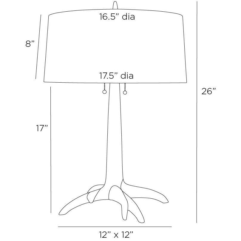 Haggard 26 inch 60.00 watt Graphite and Bronze Lamp Portable Light
