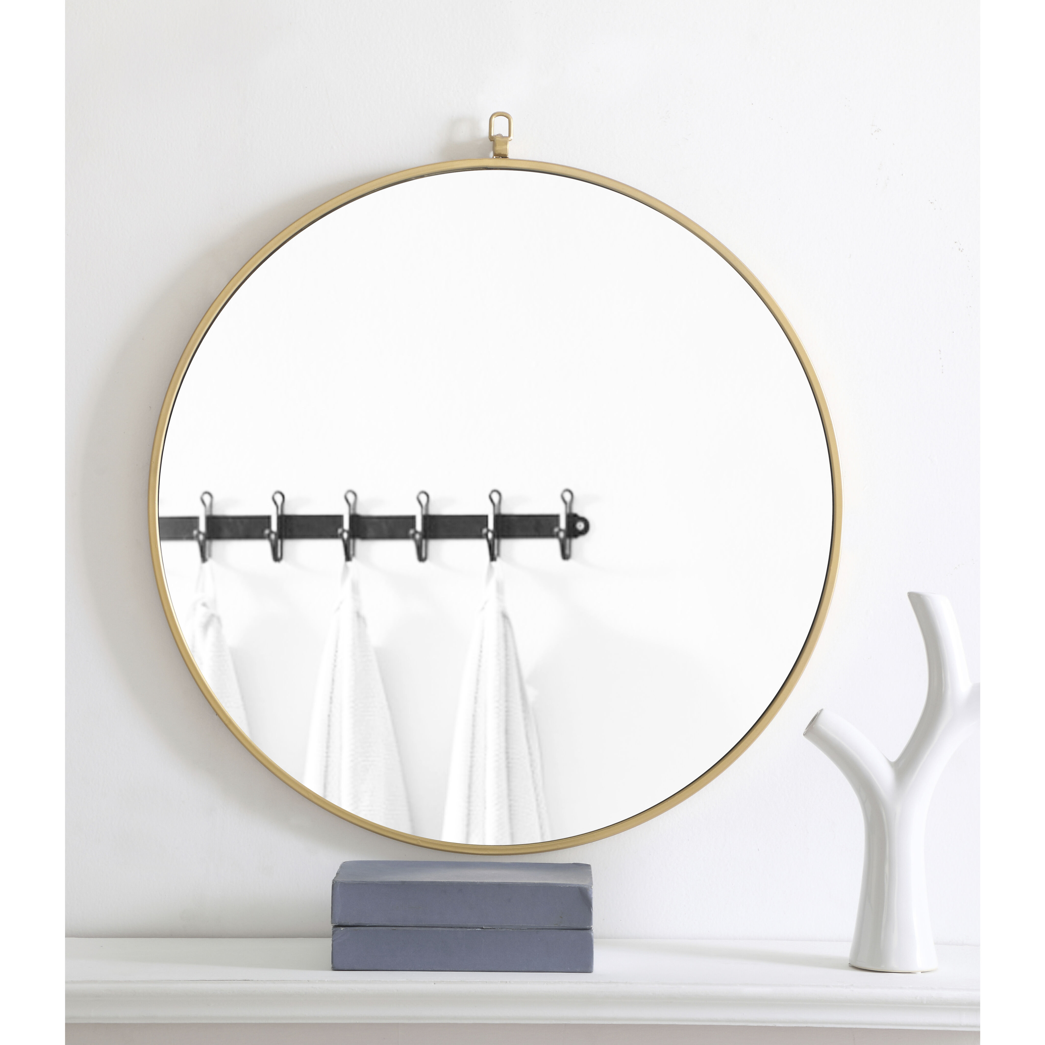 Eternity 28 X 28 inch Brass Wall Mirror