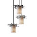Metropolis 3 Light 7 inch Polished Chrome Pendant Ceiling Light in Cylinder with Flat Rim