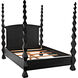 Brancusi Hand Rubbed Black Bed, Queen