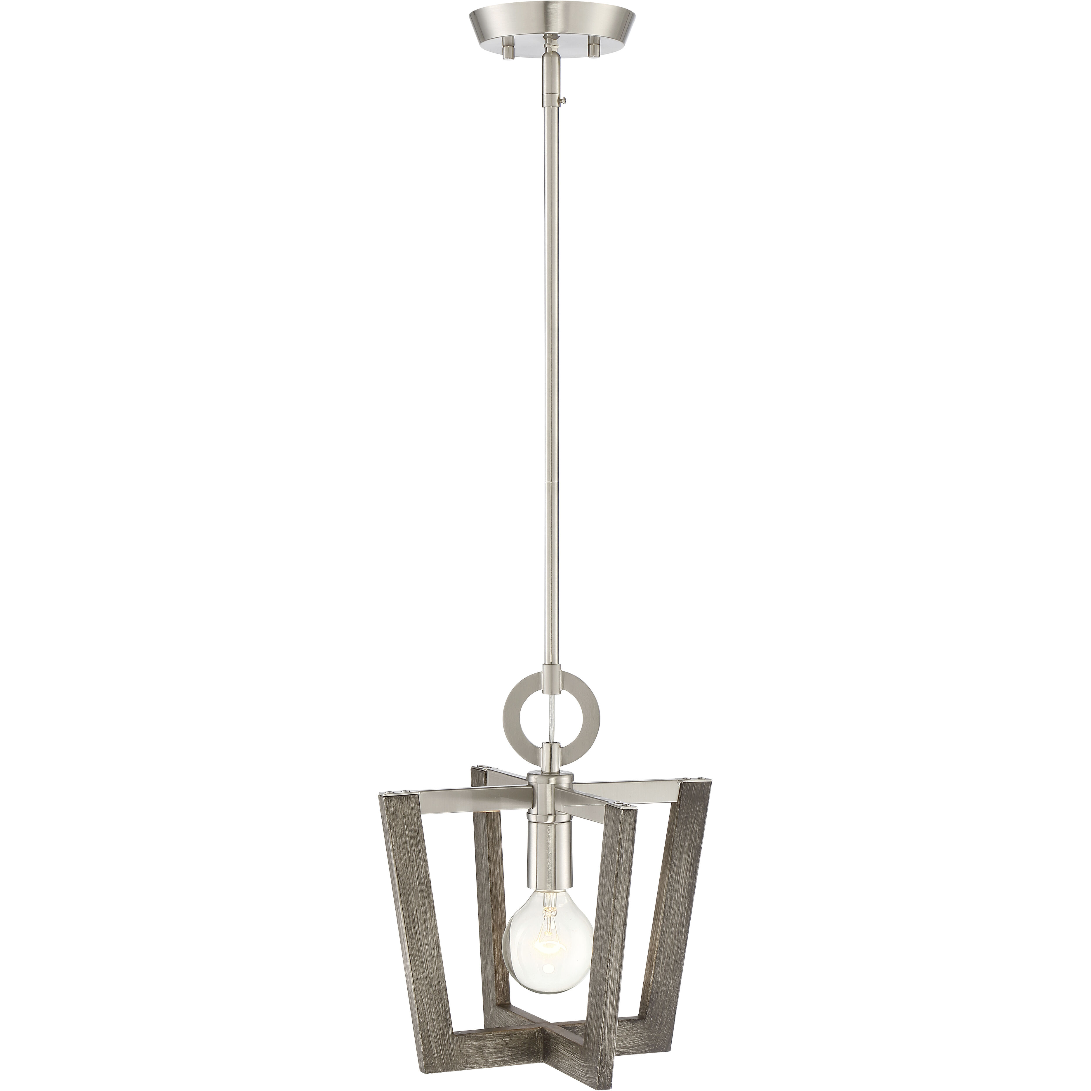 Westend 1 Light 12 inch Satin Platinum Mini Pendant Ceiling Light