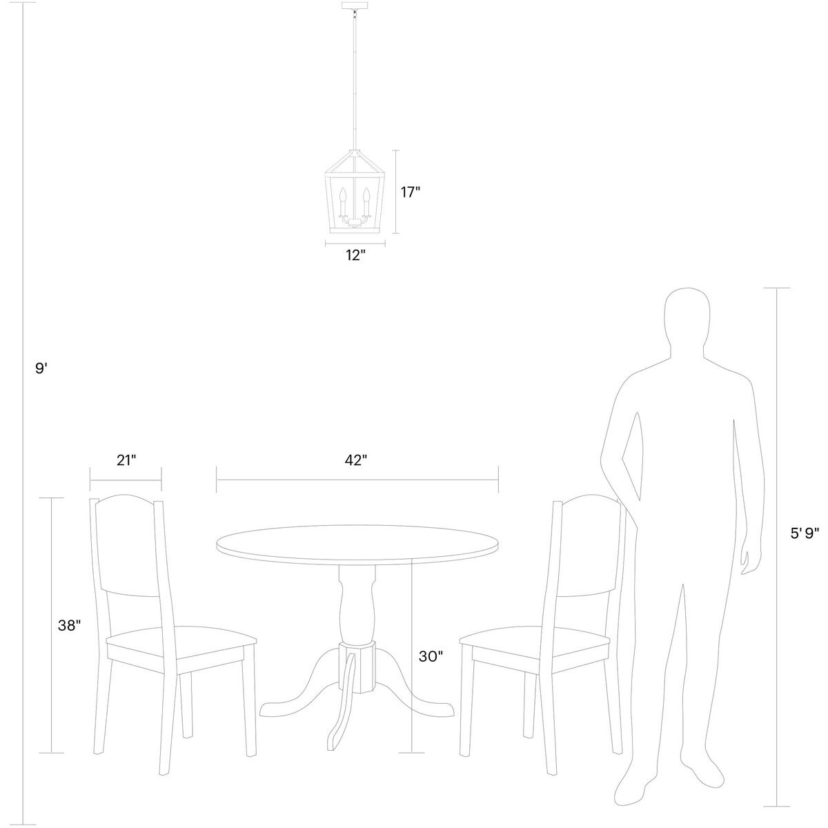 Sean Lavin Gannet 4 Light 12 inch Weathered Oak Wood / Antique Forged Iron Chandelier Ceiling Light