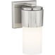 Bolivar 1 Light 4 inch Satin Nickel Sconce Wall Light in Matte White Glass
