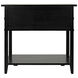 Colonial 35 X 32 inch Distressed Black Side Table, 2 Drawer