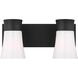 Drew & Jonathan Scott Roy 2 Light 14.5 inch Midnight Black Vanity Light Wall Light