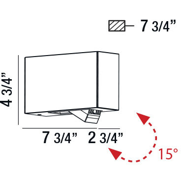 Oscar LED 5 inch Graphite Grey Outdoor Wall Mount