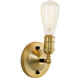 Bedford 1 Light 5 inch Satin Brass and Black Wall Sconce/Flush Ceiling Mount Ceiling Light