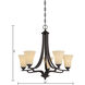 Treme 5 Light 25 inch Espresso Chandelier Ceiling Light