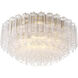 Addis 16 Light 32 inch Aged Brass Flush Ceiling Light in Tronchi Glass Clear