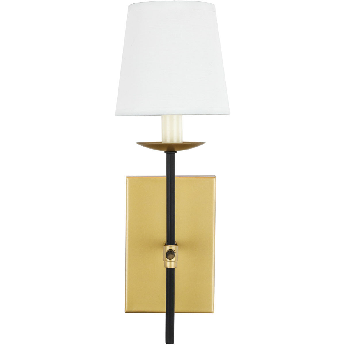 Eclipse 1 Light 4.5 inch Brass and Black Wall sconce Wall Light