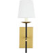 Eclipse 1 Light 4.5 inch Brass and Black Wall sconce Wall Light