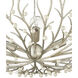 Shinju 4 Light 28.5 inch Contemporary Silver Leaf Bowl Chandelier Ceiling Light, Aviva Stanoff Collection