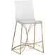 Angela 40 inch Antique Gold / Clear Acrylic Bar Counter Stool