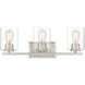 Liam 3 Light 23 inch Satin Platinum Bath Bar Wall Light