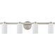 Bedminster 4 Light 30.5 inch Brushed Nickel Vanity Light Wall Light