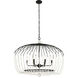 Voliere 6 Light 36 inch Matte Black Pendant Ceiling Light