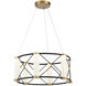 Aries LED 26 inch Matte Black with Burnished Brass Accents Pendant Ceiling Light