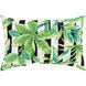Fountain 20 X 13 inch White/Grass Green/Teal/Black/Butter Pillow Cover