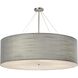Textile Collection - Classic Family 60 inch Brushed Nickel Pendant Ceiling Light