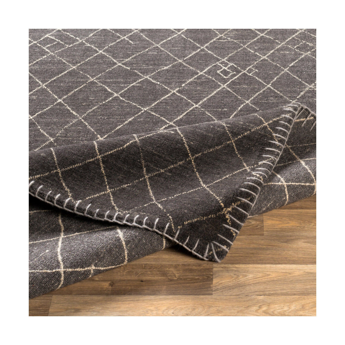 Arlequin 108 X 72 inch Black Rug in 6 X 9, Rectangle