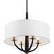 Patchwork 4 Light 24 inch Black with Satin Brass Pendant Ceiling Light in Black/Satin Brass