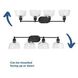 Singleton 4 Light 36 inch Matte Black Bath Vanity Wall Light