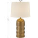 Wehunt 32 inch 100.00 watt Brass Table Lamp Portable Light, Coco & Dash