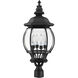 Frontenac 4 Light 27 inch Textured Black Outdoor Post Top Lantern