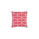 Somerset 20 X 20 inch Bright Pink and White Throw Pillow