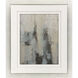 Concrete Planet Gray and Blue and Metallic and White Framed Art, The Studio