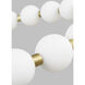 Sean Lavin Orbet LED 30 inch Natural Brass Chandelier Ceiling Light, Integrated LED