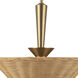 Alora Mood Bridgette 1 Light 16.38 inch Brushed Gold and Rattan Pendant Ceiling Light in Rattan Shade