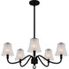 McKinney 5 Light 29.5 inch Matte Black Chandelier Ceiling Light