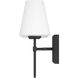 Camelia Stem 3 Light 24 inch Matte Black Bath Vanity Wall Light, Medium