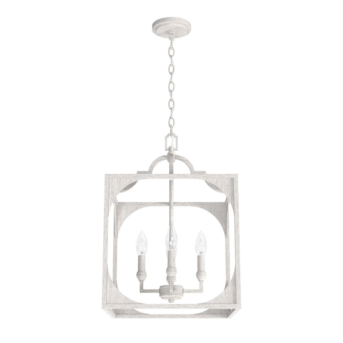 Highland Hill 4 Light 15 inch Distressed White Pendant Ceiling Light
