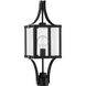 Raeburn 1 Light 23.5 inch Matte Black with Burnished Brass Accents Outdoor Post Lantern