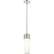 Bolivar 1 Light 4 inch Polished Nickel Pendant Ceiling Light in Matte White Glass