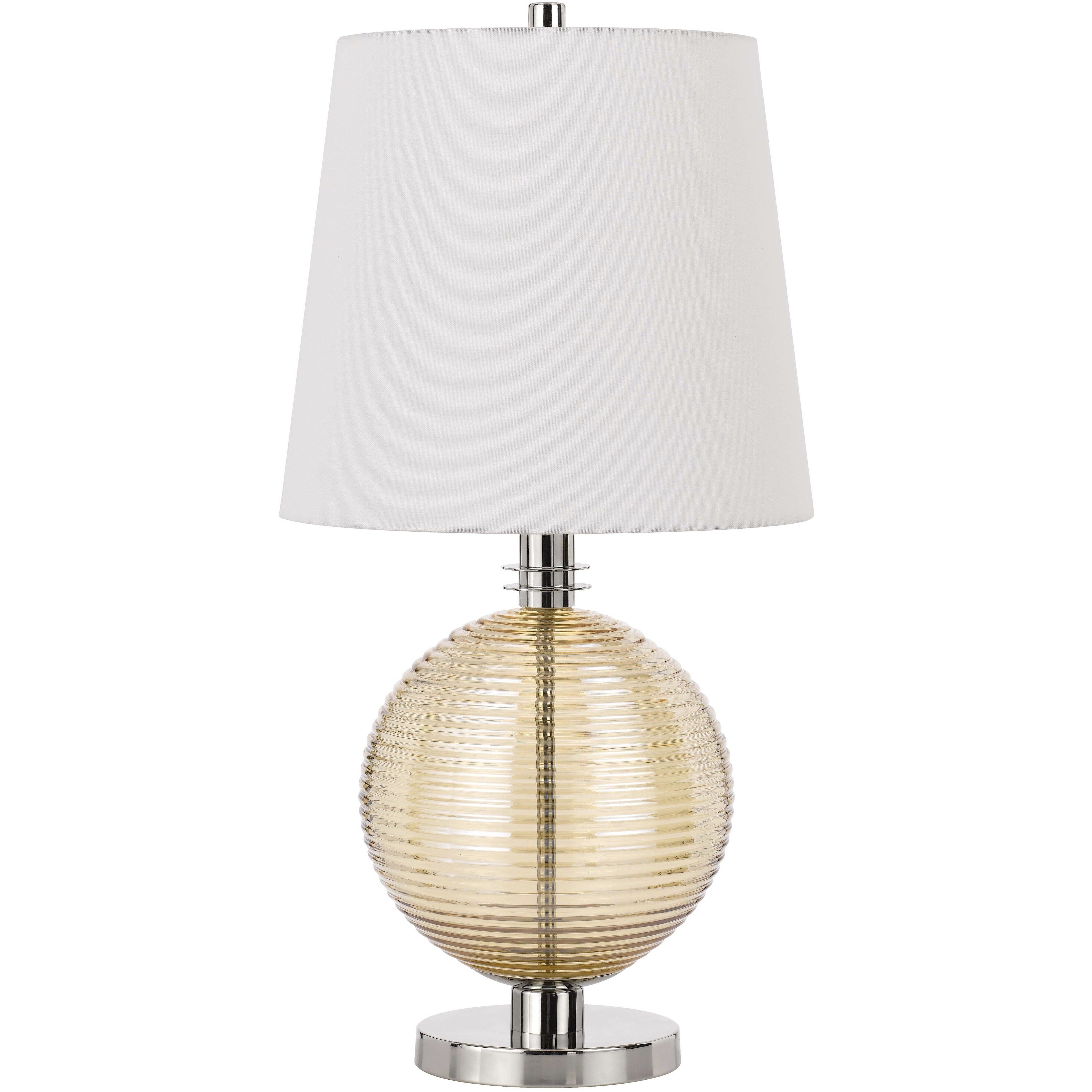 Salisbury 28 inch 150.00 watt Brushed Steel/Amber Table Lamp Portable Light