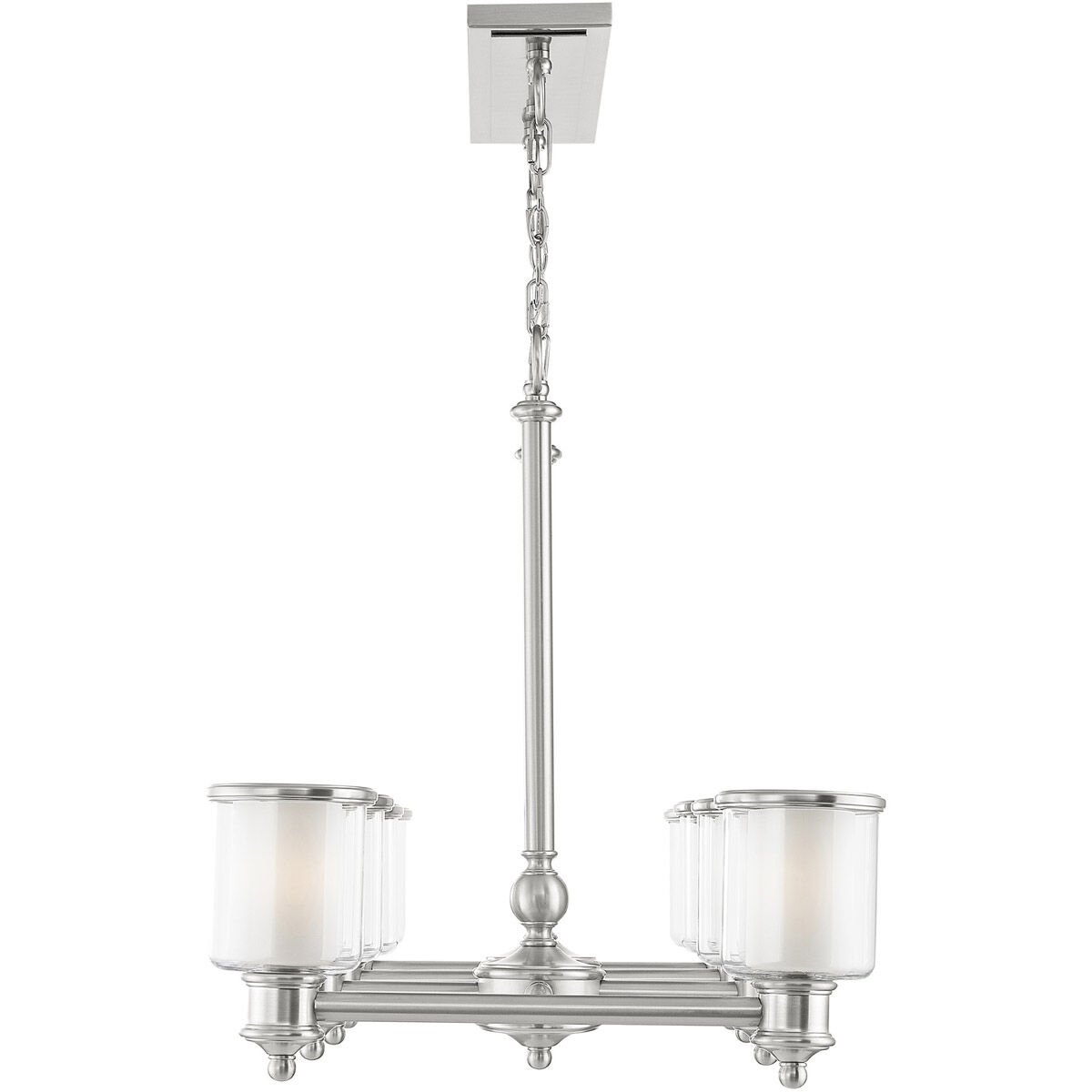 Middlebush 8 Light 42 inch Brushed Nickel Linear Chandelier Ceiling Light