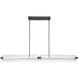 Neoness LED 67 inch Weathered Brass Linear Chandelier Ceiling Light in Clear