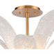 Fiore 5 Light 20 inch Antique Gold Leaf Semi Flush Ceiling Light