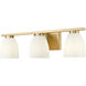 Naya 3 Light 24 inch Modern Gold Bath Vanity Light Wall Light